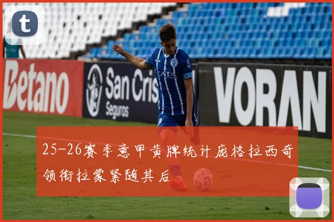 25-26赛季意甲黄牌统计庞格拉西奇领衔拉蒙紧随其后